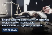 Львів’янина засудили до 6 років за крадіжку інструментів і шахрайство із «шафою» у Сокільниках