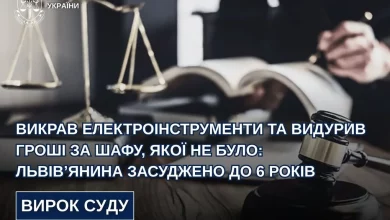Львів’янина засудили до 6 років за крадіжку інструментів і шахрайство із «шафою» у Сокільниках