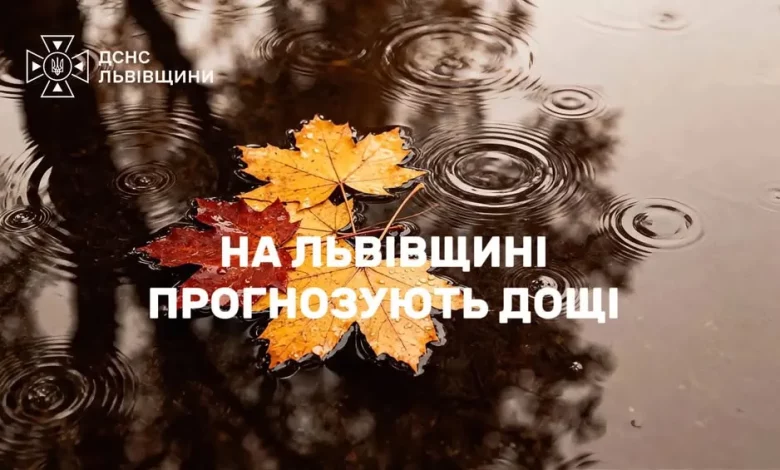 На Львівщині 11 жовтня місцями прогнозують сильні дощі