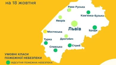 На 18 жовтня на Львівщині очікують низьку пожежну небезпеку