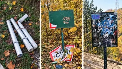 У парку «Знесіння» пошкодили вказівники та інформаційні стенди